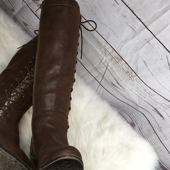 Knee high brown boots sz 8M - Picture 9 of 14